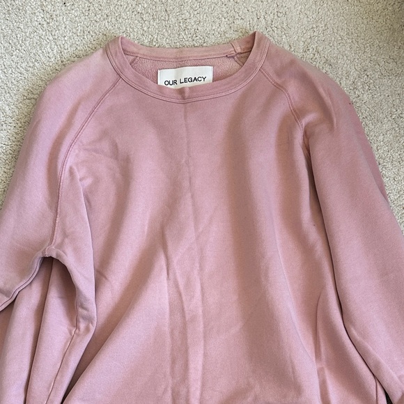 EUC Our Legacy Duo Pink New Sweat PulloverSS16 100% Cotton Size Euro 46 - Picture 6 of 7